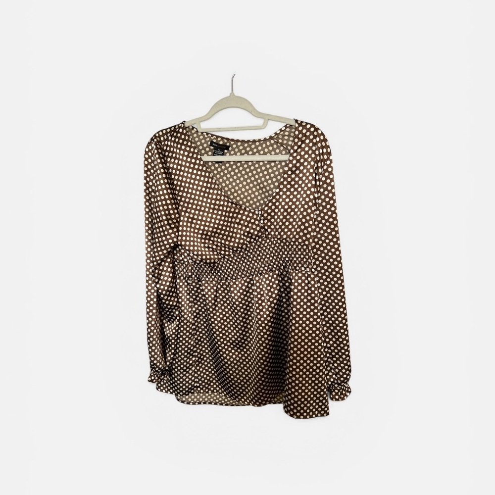 BCBGMaxAzria Brown Polka Dot Dress
